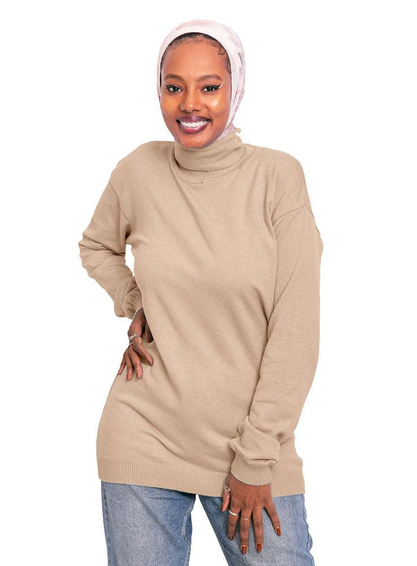 Beige High Cool Pullover - Khotwh