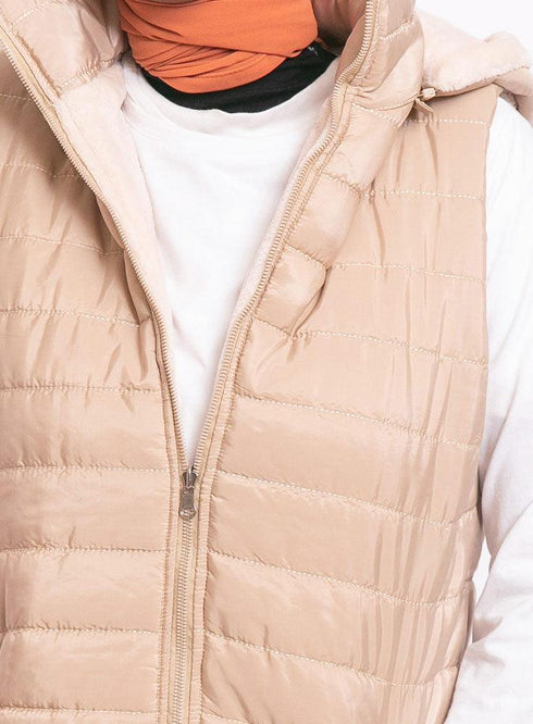Beige L - Cut Double Face Jacket - Khotwh
