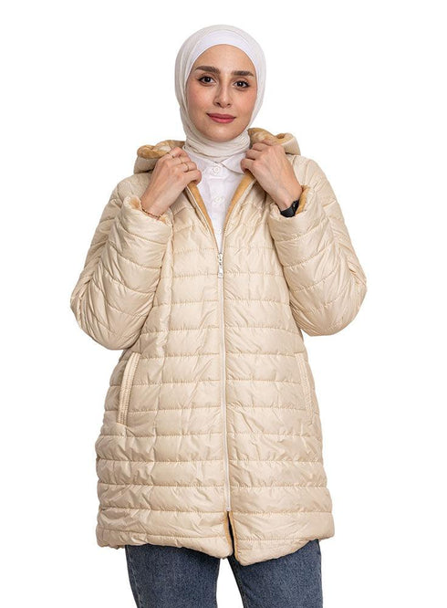 Beige L - Double Face Jacket - Khotwh
