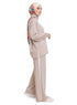 Beige Line Knit Suit - Khotwh