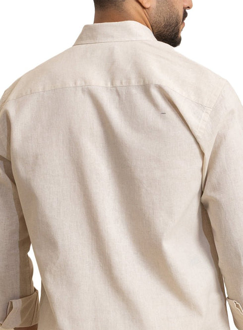 Beige Linen Shirt - Khotwh