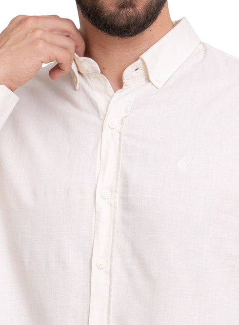 Beige Linen Shirt - Khotwh