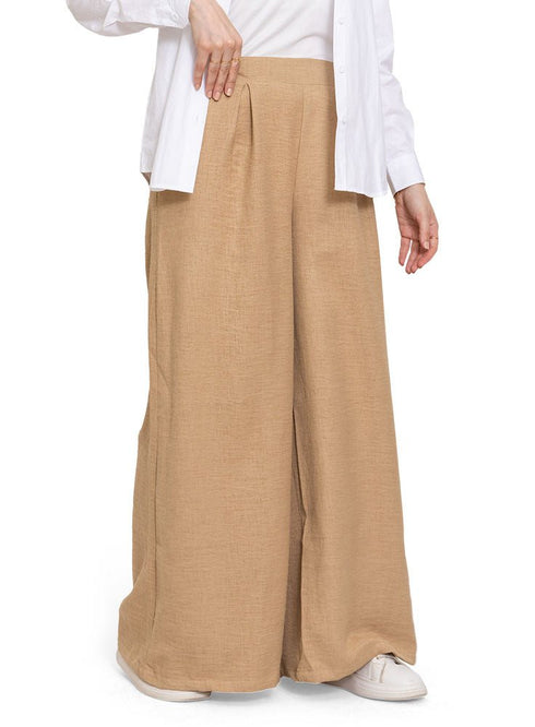 Beige Linen2 - Wide Leg - Khotwh