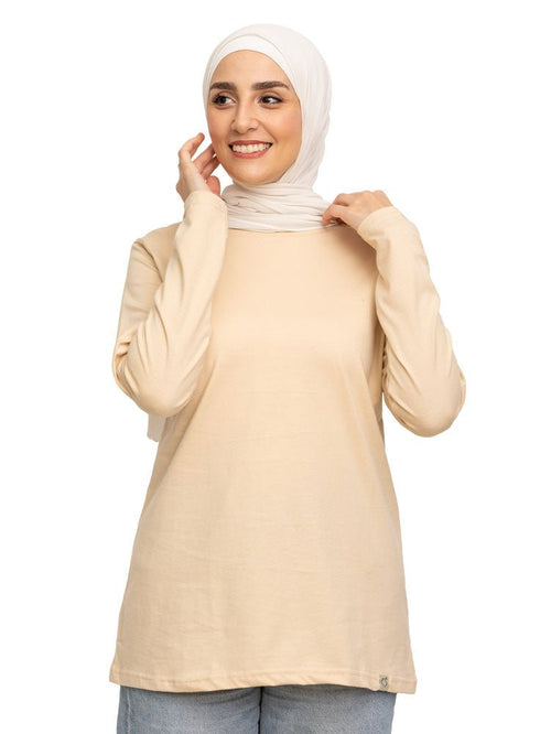 Beige Long - Sleeve - Khotwh