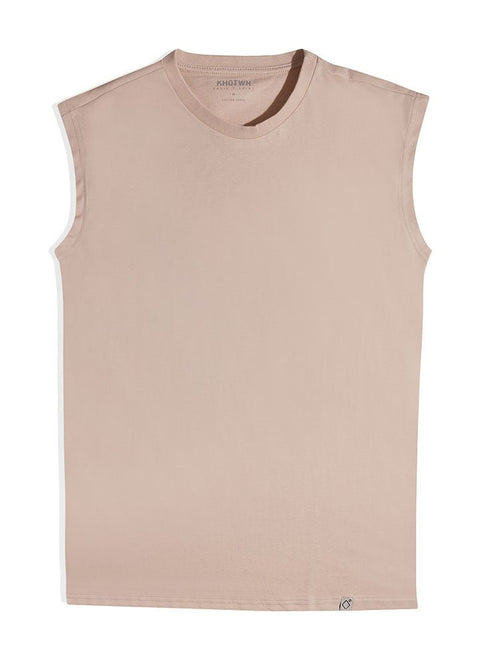 Beige Long Sleeveless - Khotwh