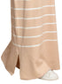 Beige Long - Striped Dress - Khotwh