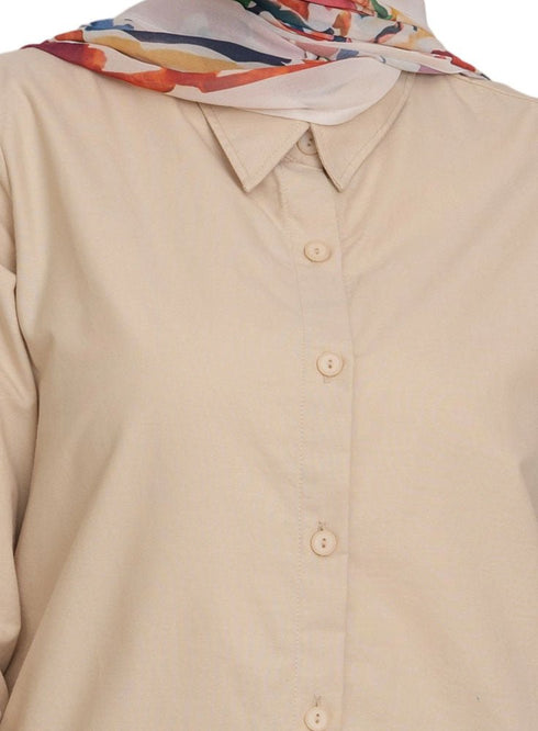 Beige L.Oxford Shirt (W) - Khotwh