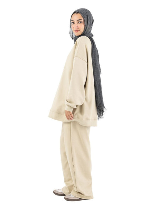 Beige Melton Suit - Khotwh