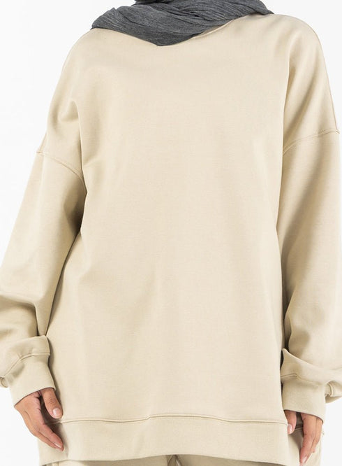 Beige Melton Suit - Khotwh