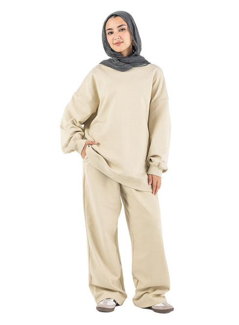 Beige Melton Suit - Khotwh