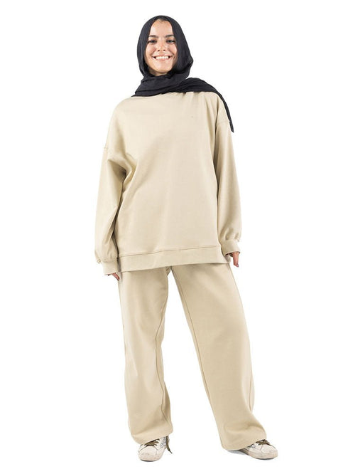 Beige Melton Suit - Khotwh