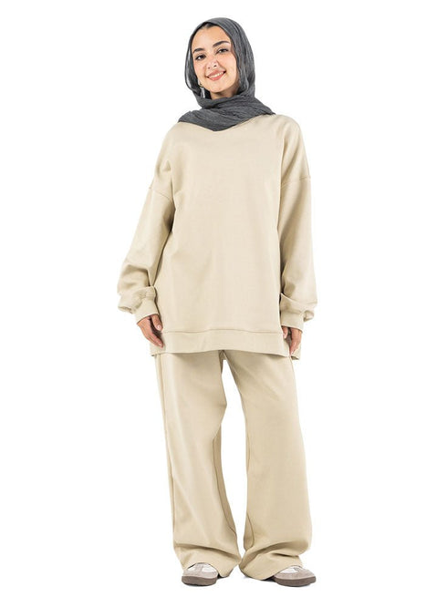 Beige Melton Suit - Khotwh