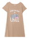 Beige Night Shirt - Design 10 - Khotwh