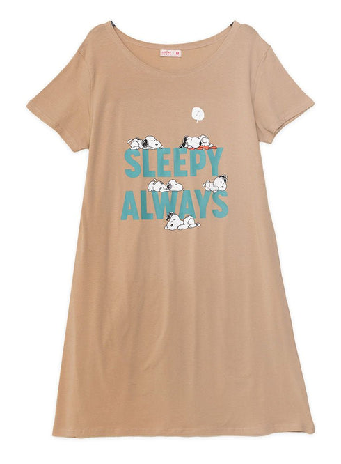 Beige Night Shirt - Design 13 - Khotwh