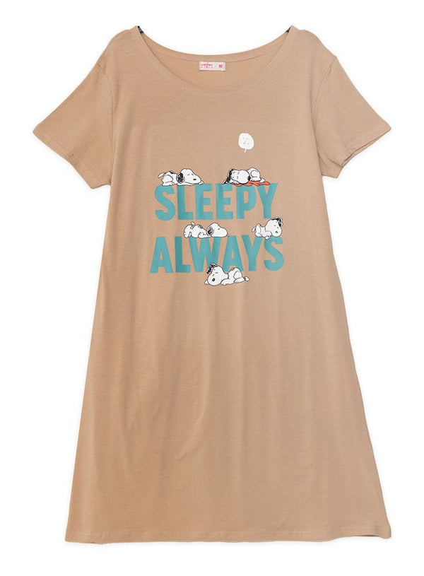 Beige Night Shirt - Design 13 - Khotwh