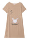 Beige Night Shirt - Design 17 - Khotwh