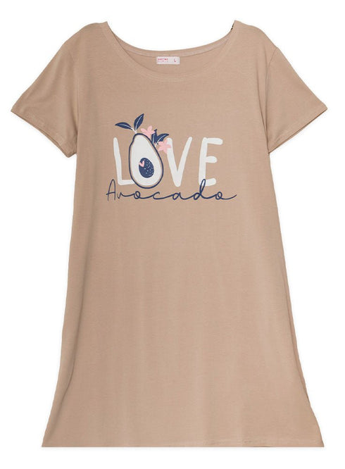 Beige Night Shirt - Design 9 - Khotwh