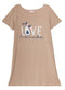 Beige Night Shirt - Design 9 - Khotwh