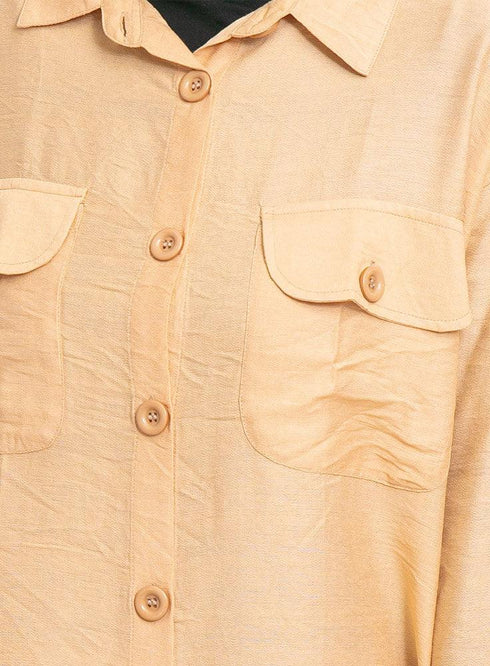 Beige P - Pocket Shirt - Khotwh