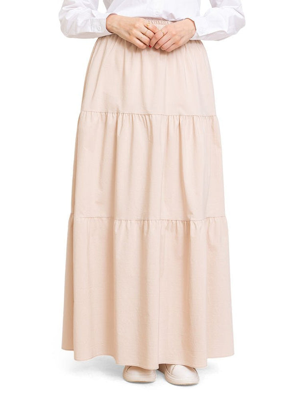 Beige P - Tiered Skirt - Khotwh