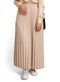 Beige Pleated Skirt - Khotwh
