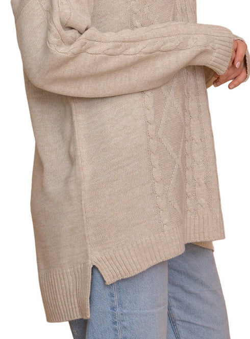Beige Plexus Hoodie Pullover - Khotwh