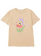 Beige Printed O.S Short - Sleeve Design 10 - Khotwh