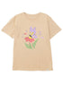 Beige Printed O.S Short - Sleeve Design 10 - Khotwh