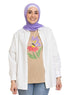 Beige Printed O.S Short - Sleeve Design 10 - Khotwh