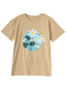 Beige Printed O.S Short - Sleeve Design 19 - Khotwh