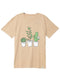 Beige Printed O.S Short - Sleeve Design 9 - Khotwh