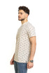 Beige Printed Round T-Shirt Design 1 - Khotwh