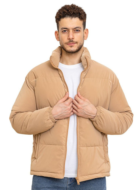 Beige Puffer Jacket 1 - Khotwh