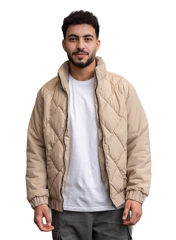 Beige Puffer Jacket 3016 - Khotwh