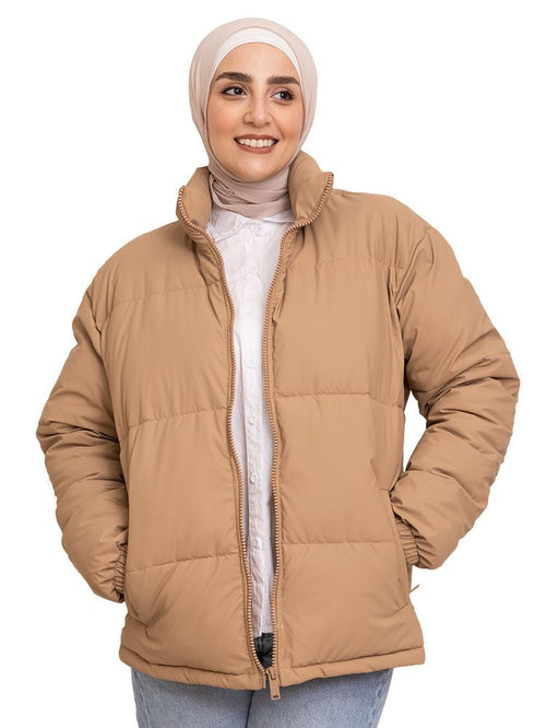 Beige Puffer Jacket 4 - Khotwh