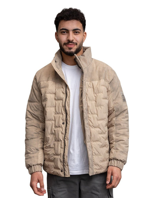 Beige Puffer Jacket 5002 - Khotwh