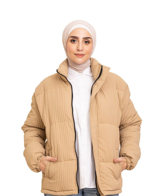 Beige Puffer Jacket 7 - Khotwh