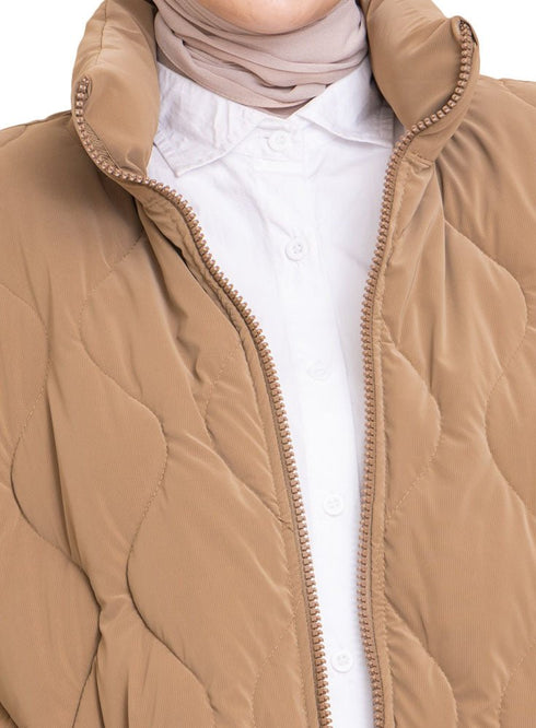 Beige Puffer Jacket 8 - Khotwh