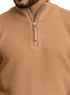 Beige Quarter Zipper Pullover - Khotwh