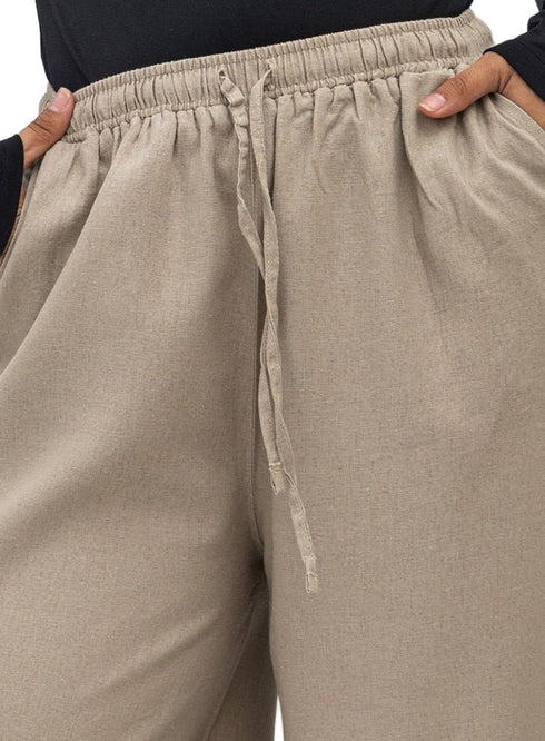 Beige RD-Linen Pants - Khotwh