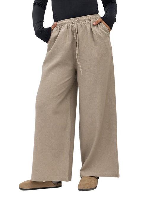 Beige RD-Linen Pants - Khotwh