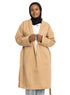 Beige RD - Ribbed Long - Feather Jacket - Khotwh