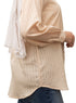 Beige RD - Striped V - Neck Shirt - Khotwh