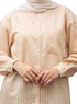 Beige RD - Striped V - Neck Shirt - Khotwh