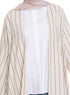 Beige Striped Kimono - Khotwh