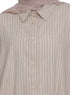 Beige Striped Linen Shirt - Khotwh