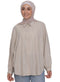 Beige Striped Linen Shirt - Khotwh