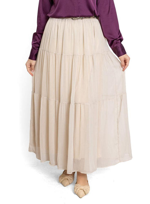 Beige Urea Skirt - Khotwh