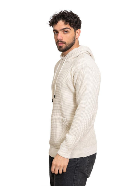 Beige Velvet Hoodie - Khotwh