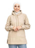 Beige Velvet Hoodie Vent - Khotwh